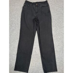 Lauren Jeans Co Ralph Lauren Black Straight Leg Jeans Womens 6 High Rise Cotton